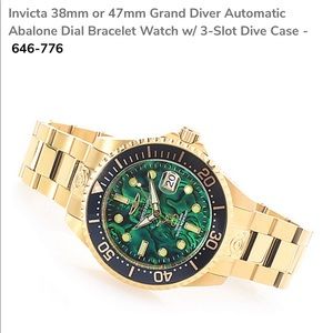 Invicta grand diver gold watch.